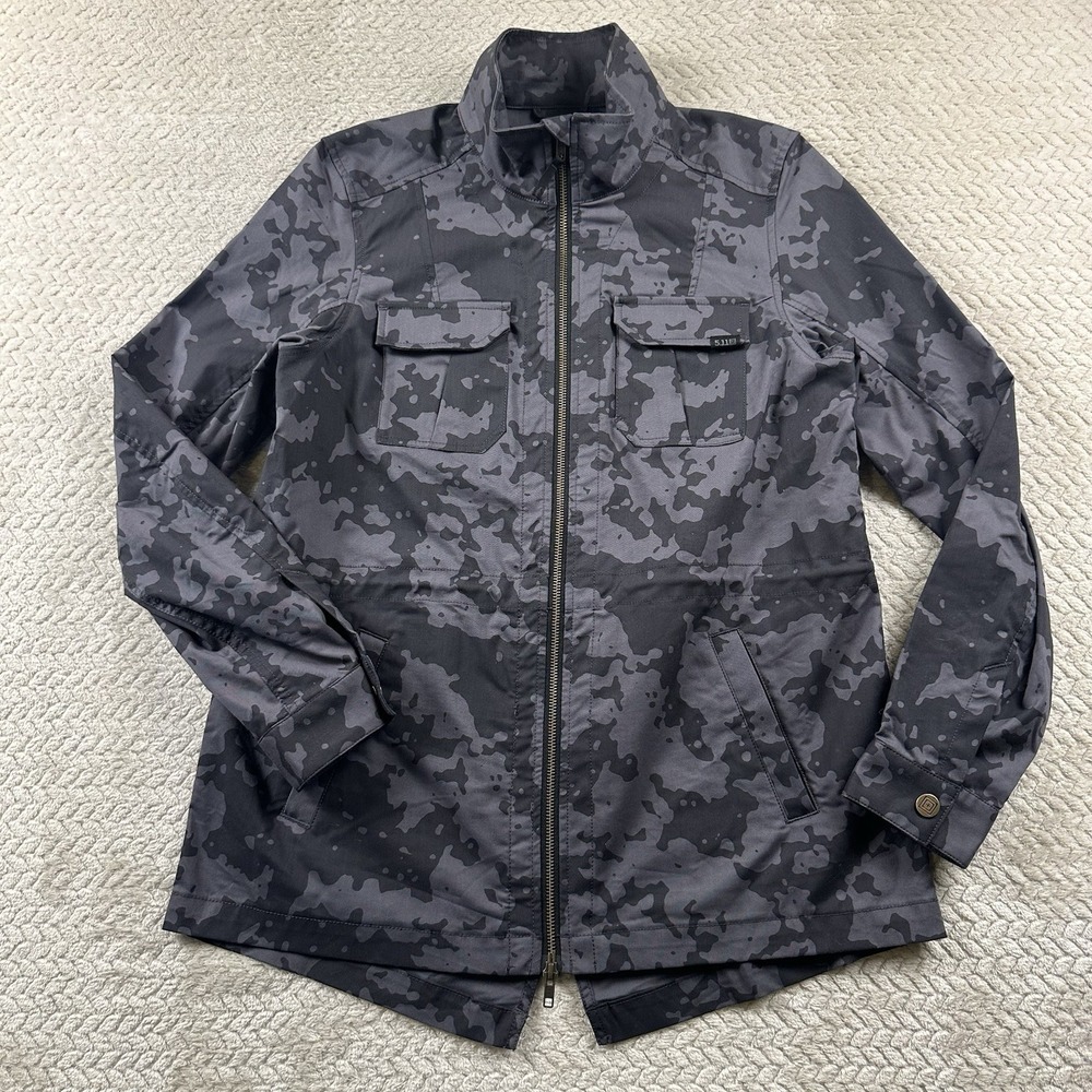 5.11 Tactical Camo Jacket Women's Medium‎ Army Full Zip Coat Field Jacket Gray